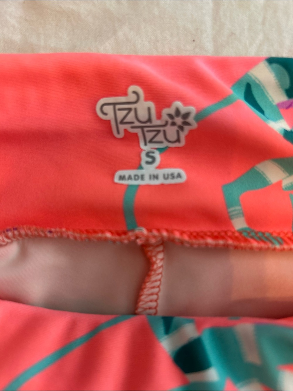 Tzu Tzu Coral Monkey Print Skort - Picture 9 of 12